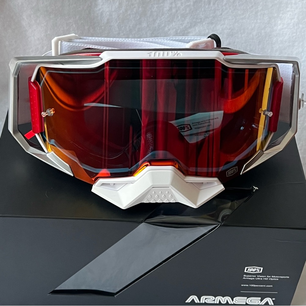 NWT 100% ARMEGA Motorsport Goggles - Mirror Lens
